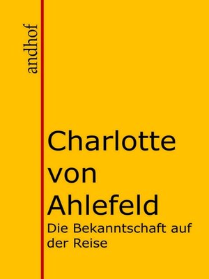 cover image of Die Bekanntschaft auf der Reise und Autun und Manon.